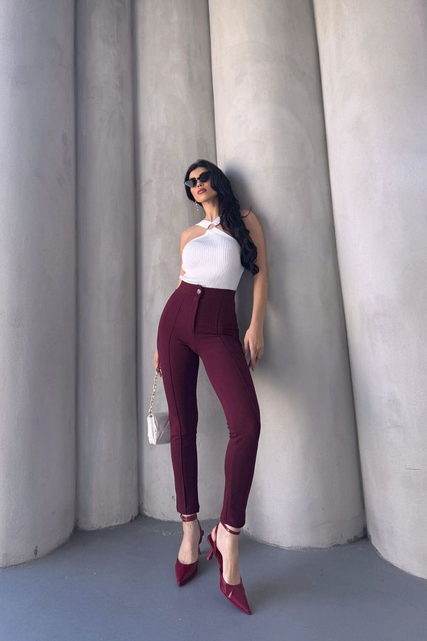 MNG Model Ön Arka Çimalı Dar Paça Pantolon - 4