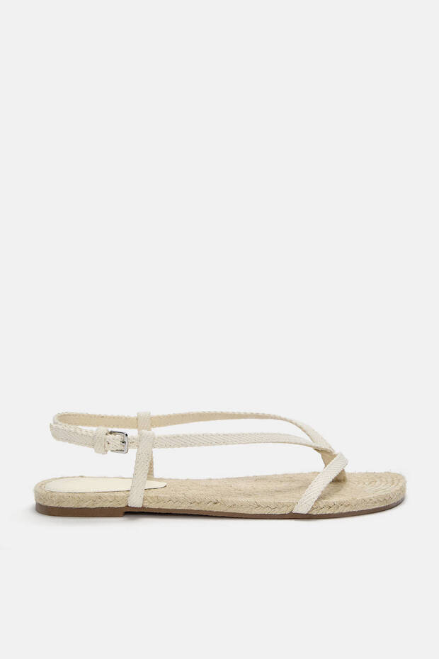 Düz jüt sandalet - 2
