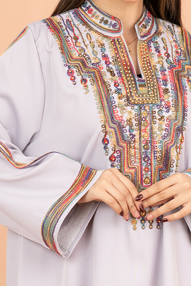 جلابية مطرزة سادة - 2