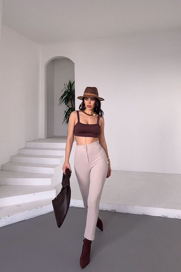 MNG Model Ön Arka Çimalı Dar Paça Pantolon - 4