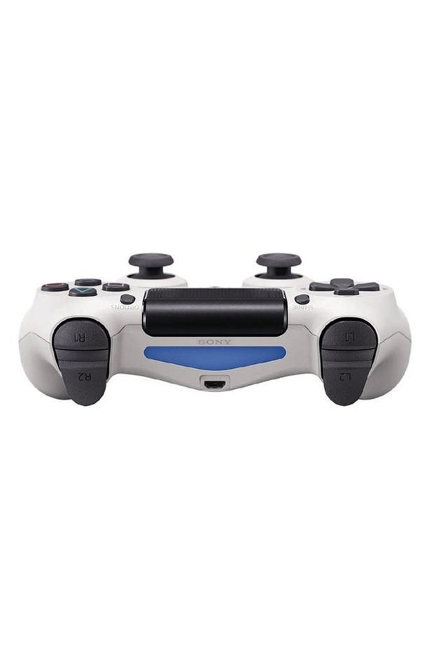 وحدة تحكم ألعاب لاسلكية تعمل بالبلوتوث لجهاز PS4/PC/iOS/Android مع اهتزاز مزدوج ومقبس سماعة رأس - أبيض - 4