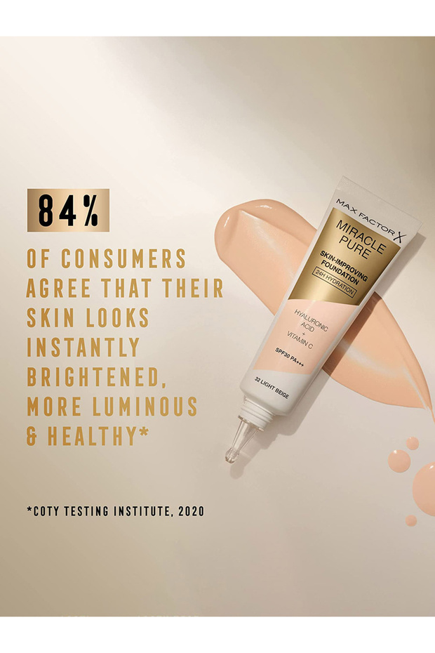 كريم أساس ميراكل بيور سكين إمبروفينج 75 - جولدن SPF30، 30 مل - 5