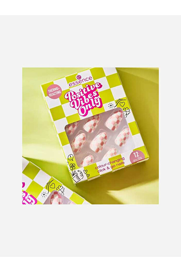 Positive Vibes Only Colour-Changing Click and Go Nails- 01 - 2