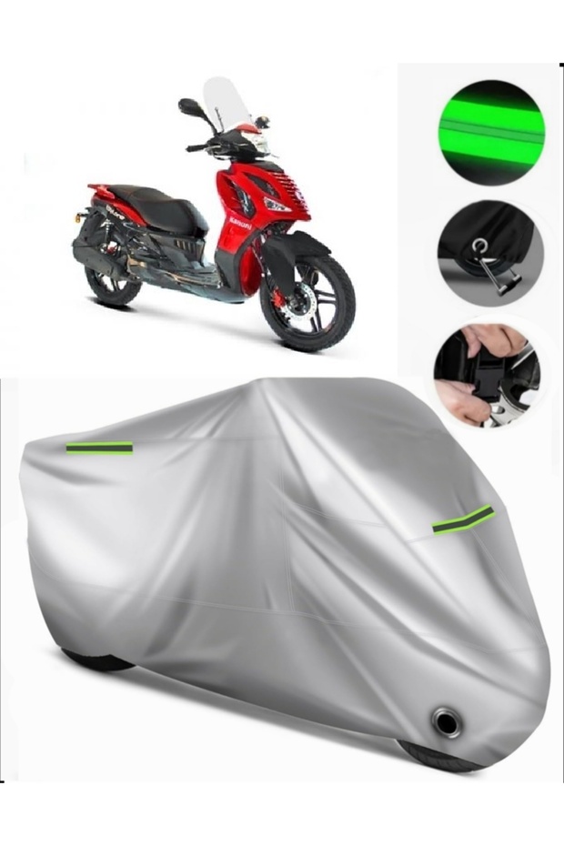 Kanuni Merlin S Compatible Motorcycle Tarpaulin Premium (Lock Compatible)-Gray