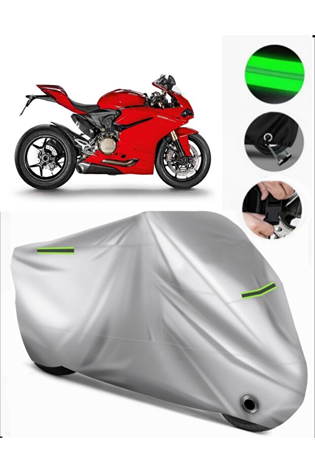 Ducati Panigale R Compatible Motorcycle Tarpaulin Premium (Lock Compatible)-Gray