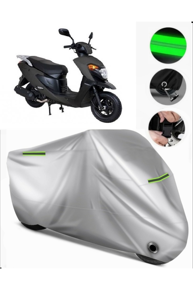 Daelim Dart 125 Compatible Motorcycle Tarpaulin Premium (Lock Compatible)-Gray