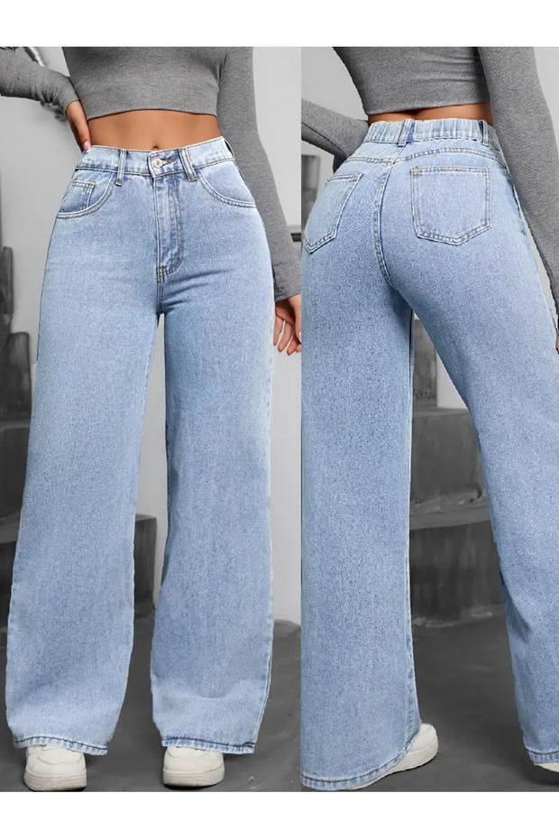 Women's Ice Blue Palazzo Jeans