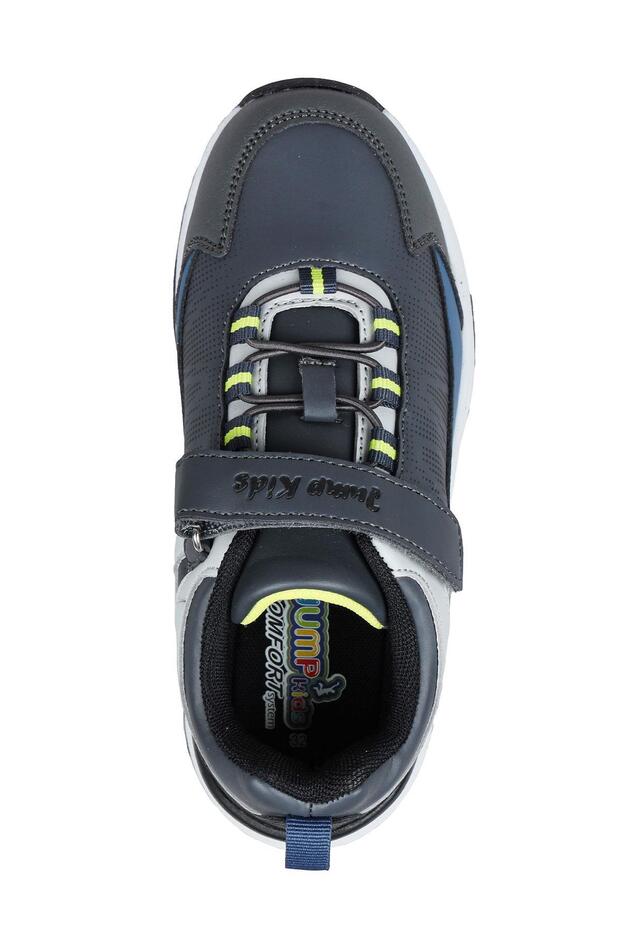 29195 Cırtlı Gri - Indigo Mavi Üniseks Çocuk Sneaker Günlük Spor Ayakkabı - 7