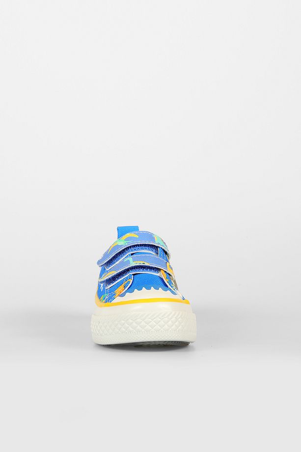 Done Desenli Erkek Okul Öncesi Saks Mavi Sneaker - 4