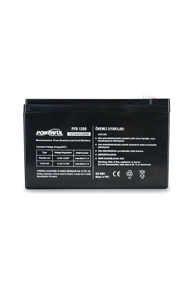PFB-1209 12V 9AH 20HR BAKIMSIZ KURU TİP AKÜ - 1