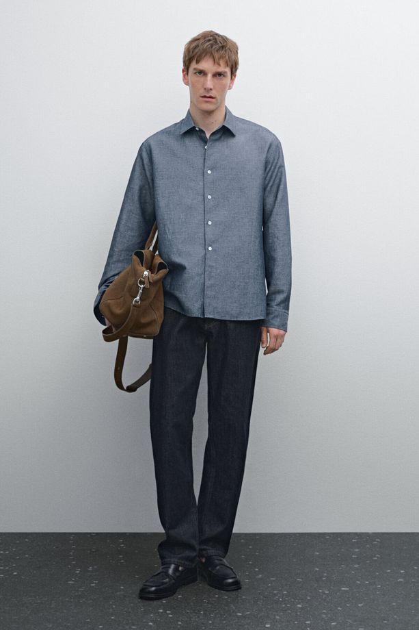 Regular fit denim gömlek - 1