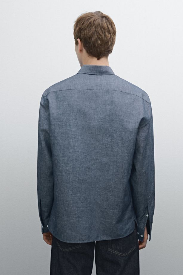 Regular fit denim gömlek - 4