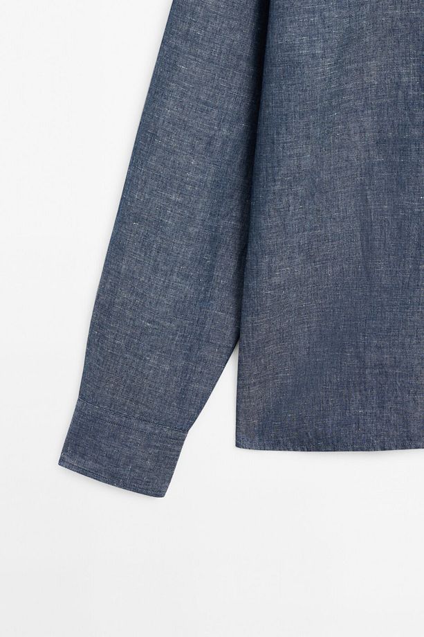 Regular fit denim gömlek - 8