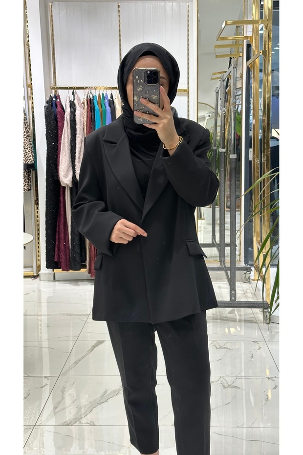 Astarlı blazer ceket - 4