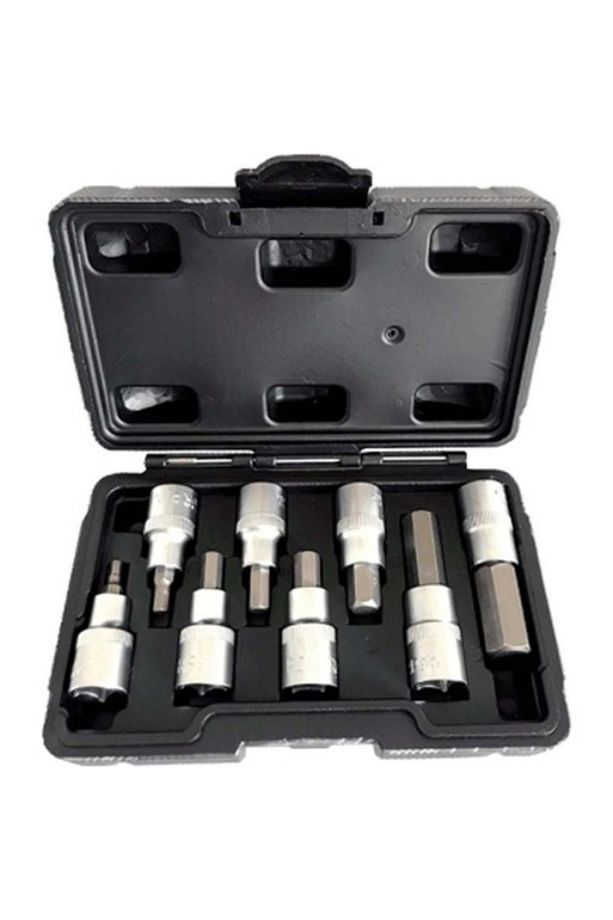 NCSET85 8 Parça 1/2" CR-V Allen Lokma Seti - 1