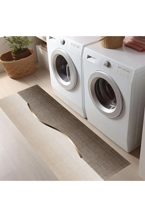 Modern Yolluk Kaymaz Taban Yıkanabilir Şık Koridor Mutfak Salon Halısı Vizon 4002 - 3