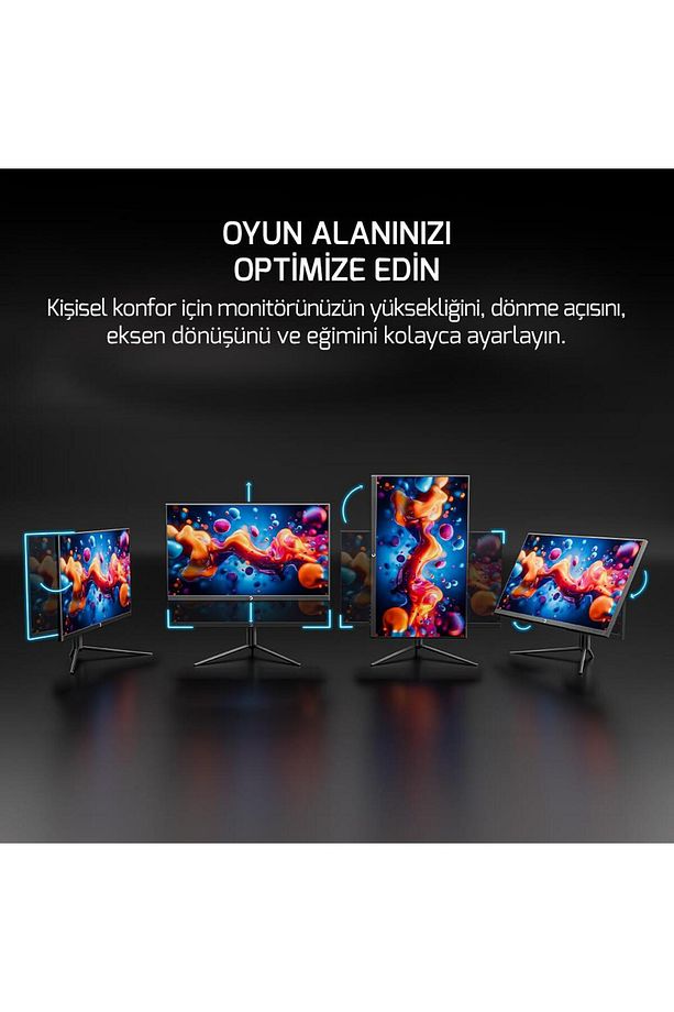 24″ Lucid S20 540Hz 0.2MS Flat Fast TN Pivot Rgb Gaming Monitör - 7