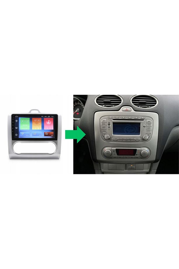 Ford Focus 2 Araç Multimedya Android Ekran Carplay Double Teyp 2+32 9" 05-11 Dijital Silver BLUEWAY - 5