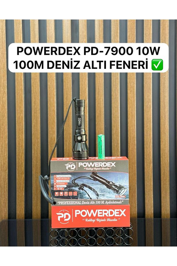 Pd-7900 Şarjlı Su Altı Şarjlı Dalış El Feneri 10w 2000 Lümen - 1