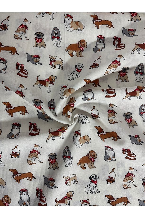 %100 Pamuk Desenli Poplin Kumaş - En: 160cm - 1