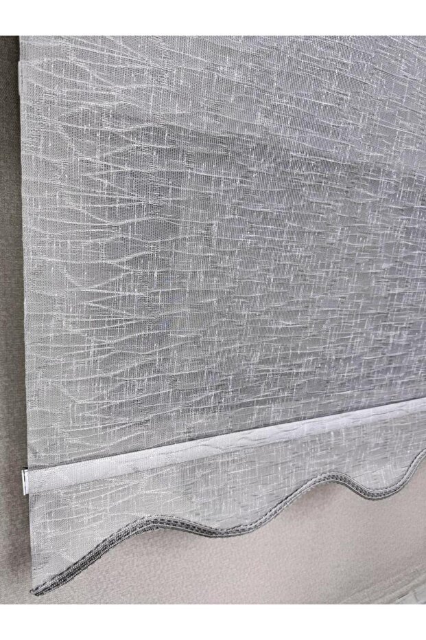 Keten Kumaşlı Çift Mekanizmalı Tül Stor Perde TSK1004 - 1