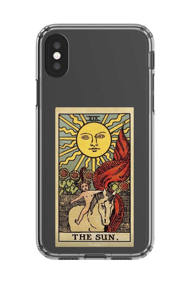 iPhone XS Max Compatible Transparent Case the Sun Design
