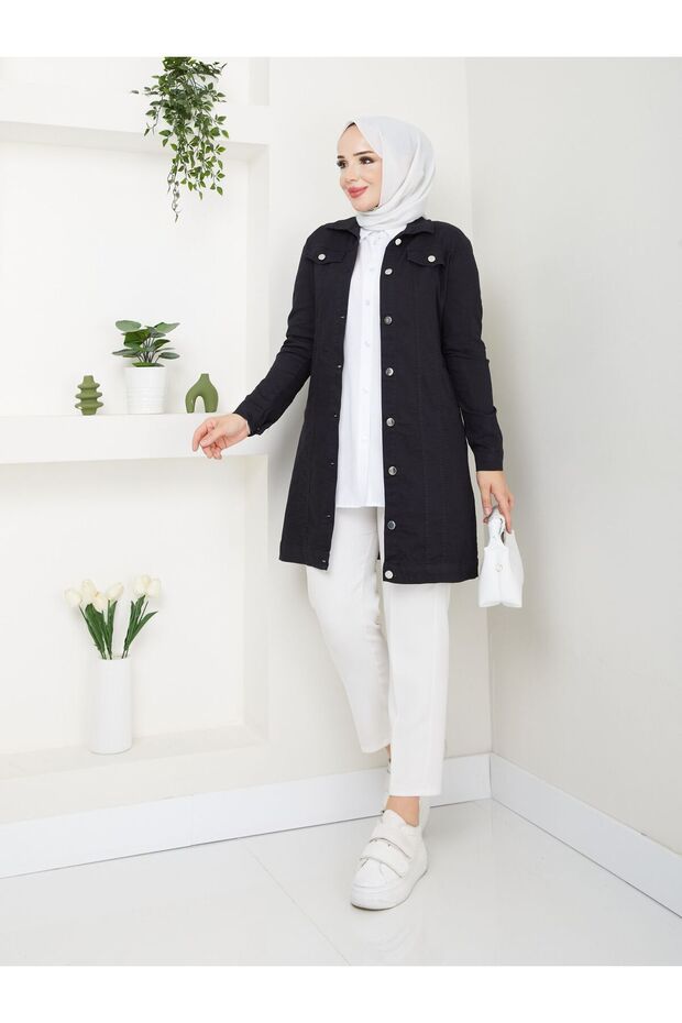 Denim Jacket 90 cm Length - 3