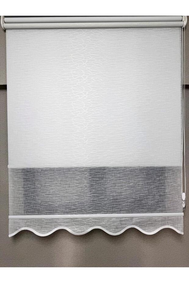 Keten Kumaşlı Çift Mekanizmalı Tül Stor Perde TSK1004 - 3