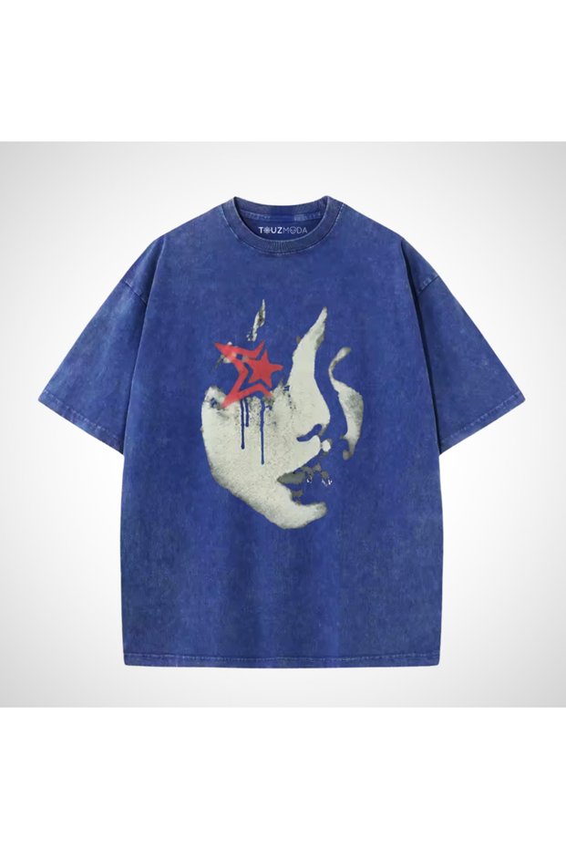 Washed Star Girl Oversize Vintage T-Shirt