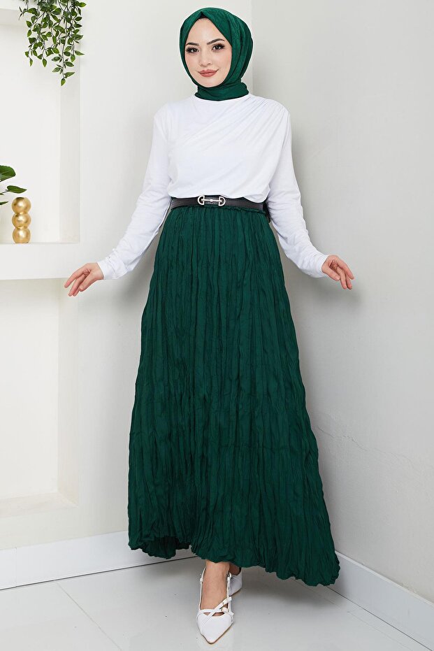 تنورة كراشلي زمردية HM2706