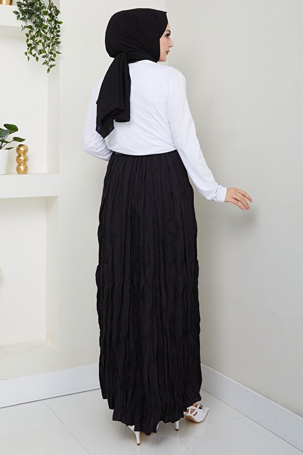 تنورة سوداء تفاعلية حادة HM2706 - 4