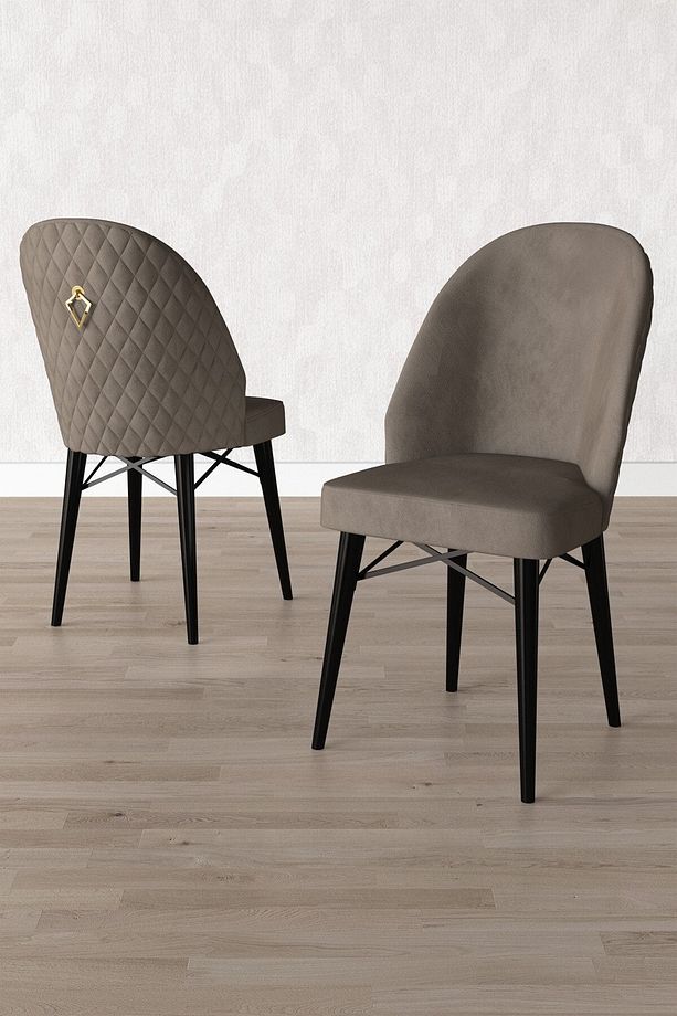 Calvin Siyah Mermer Desen 80x132 Mdf Açılabilir Mutfak Masası Takımı 6 Adet Sandalye - 4