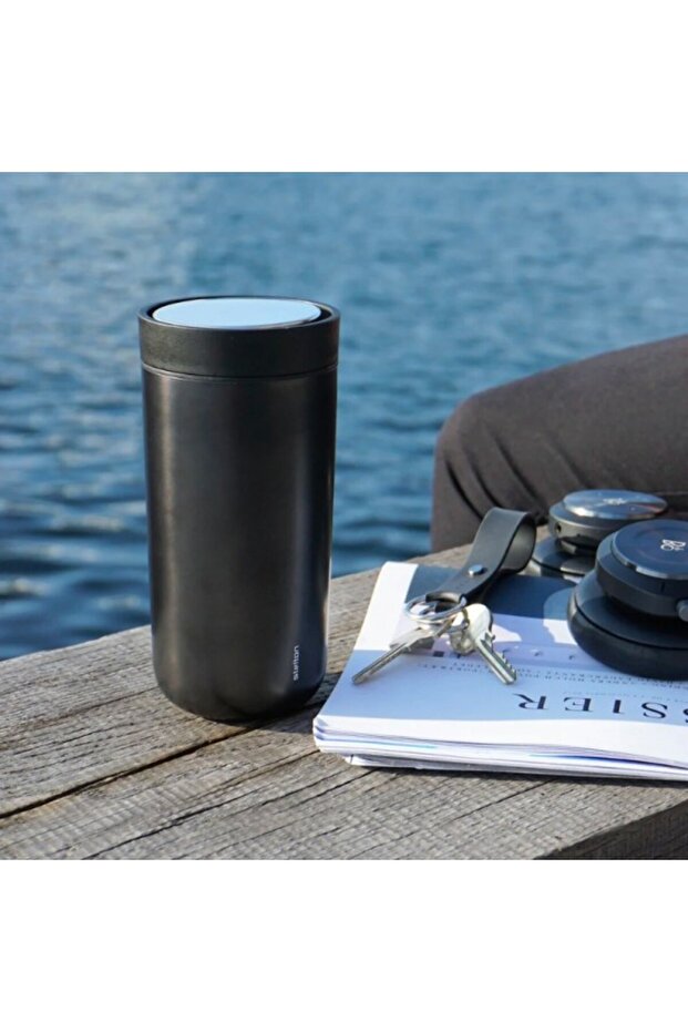 Thermos mug with vacuum system, To Go Click Black Metallic, 400 ml - 2