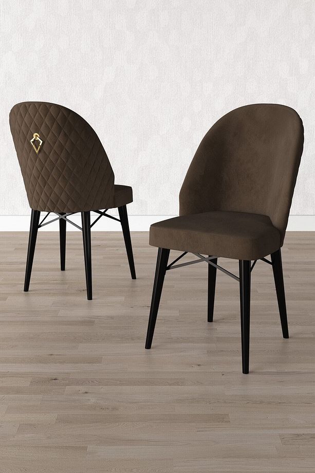 Calvin Siyah Mermer Desen 80x132 Mdf Açılabilir Mutfak Masası Takımı 6 Adet Sandalye - 4