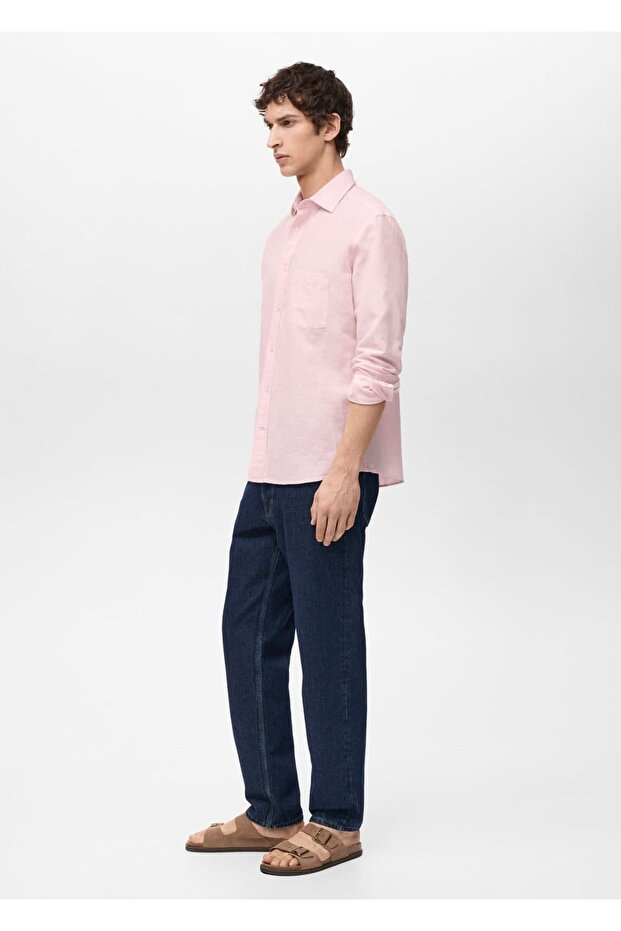 Klassisch geschnittenes Leinenhemd - 5