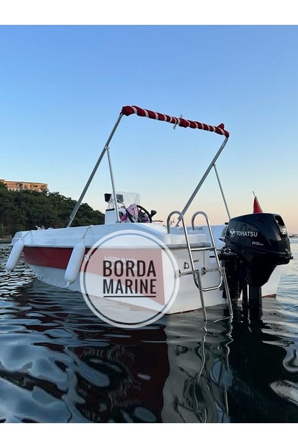 3 KOLLU ROLLBAR KATLANABİLİR TEKNE TENTESİ, PASLANMAZ GÜNEŞLİK 2 MT AÇILIR - 5