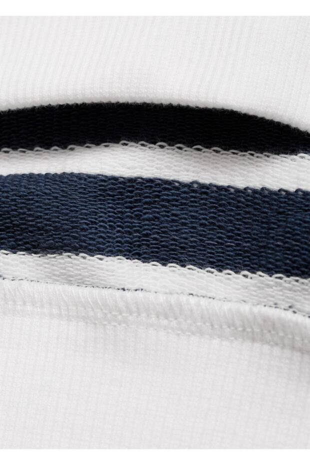 Stripe Patterned Sweatshirt - 4