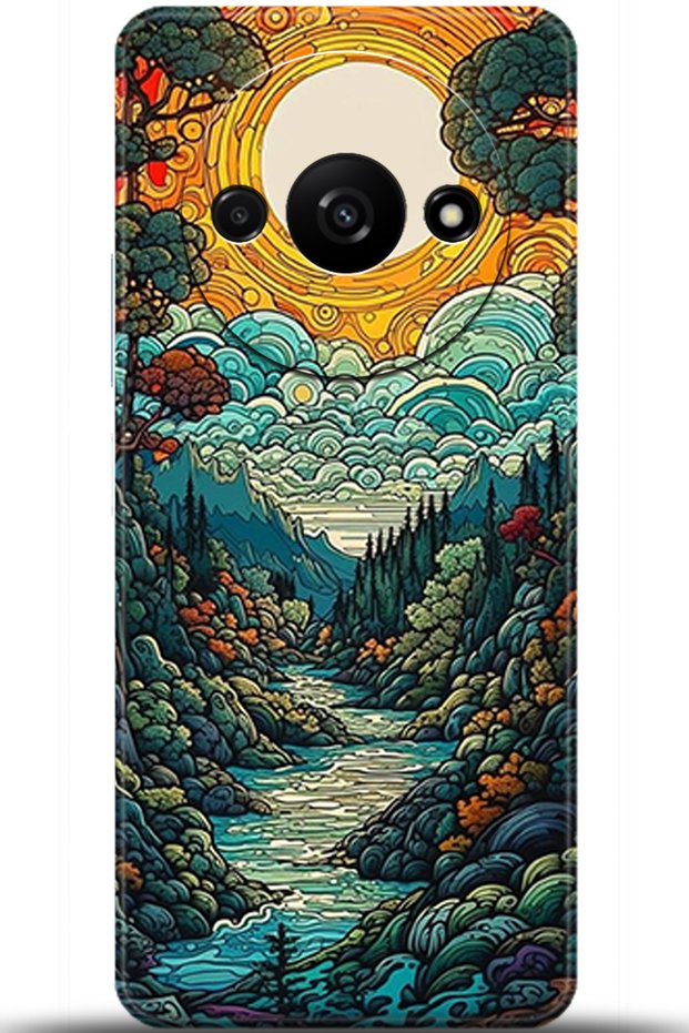 Xiaomi Redmi A3 Case Hd Printed Case - Happiness Series 5198