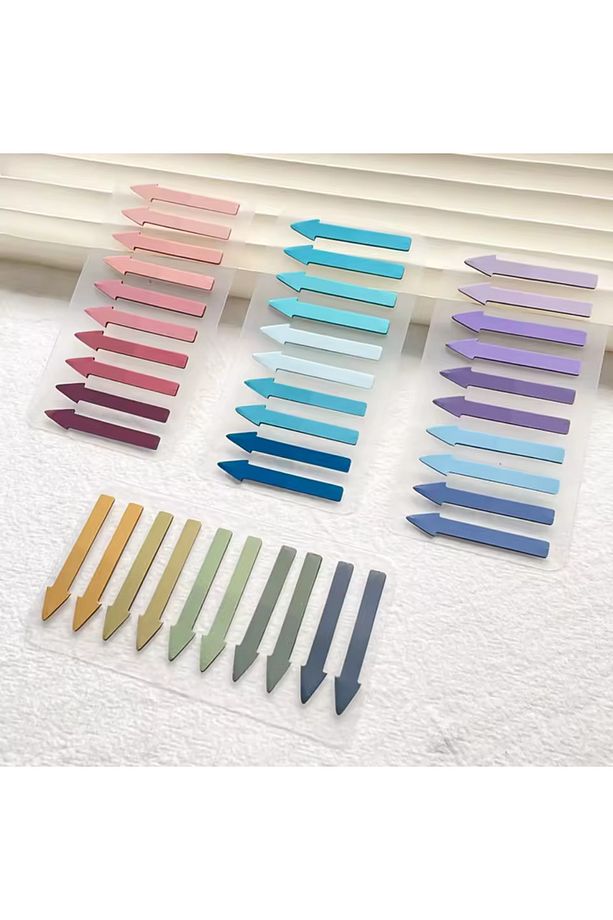 4'lü Pastel Renkler Ok Yapışkanlı Postit İşaretleyici Ayraç Seti 800 Yaprak - 6