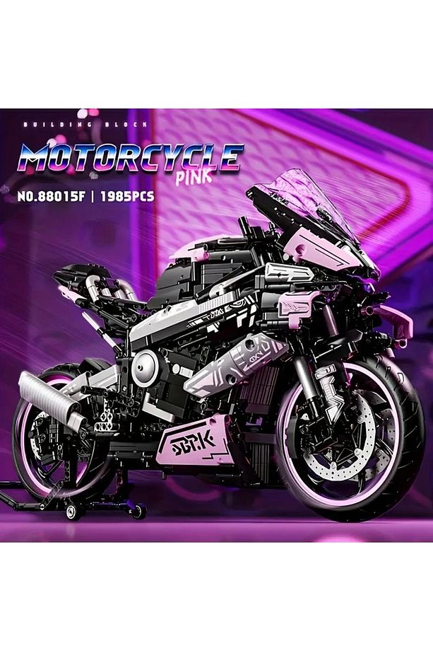 BUILDING BLOKS 1:5 CYBER YARIŞ MOTORSİKLETİ 6+ YAŞ 1985 PARÇA  YAPI BLOK HEDİYELİK OYUNCAK - 6