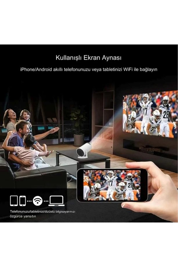 Taşınılabilir Projeksiyon Projektör Cihazı Mini Projektör LED Projektör 4K Projektör - 8