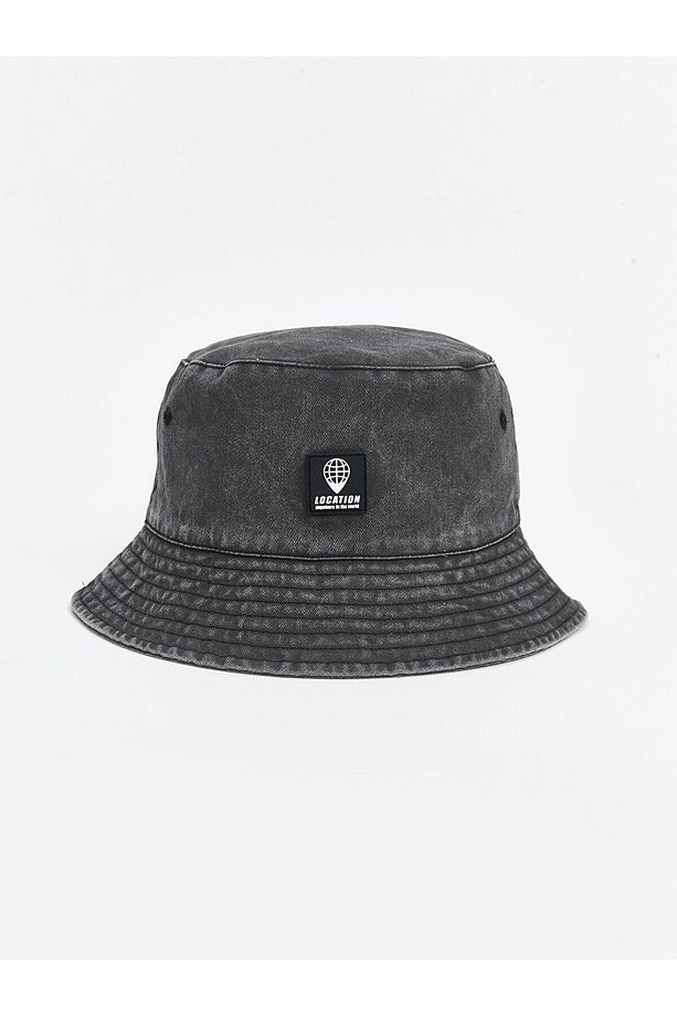 Nakışlı Erkek Bucket Şapka - 1