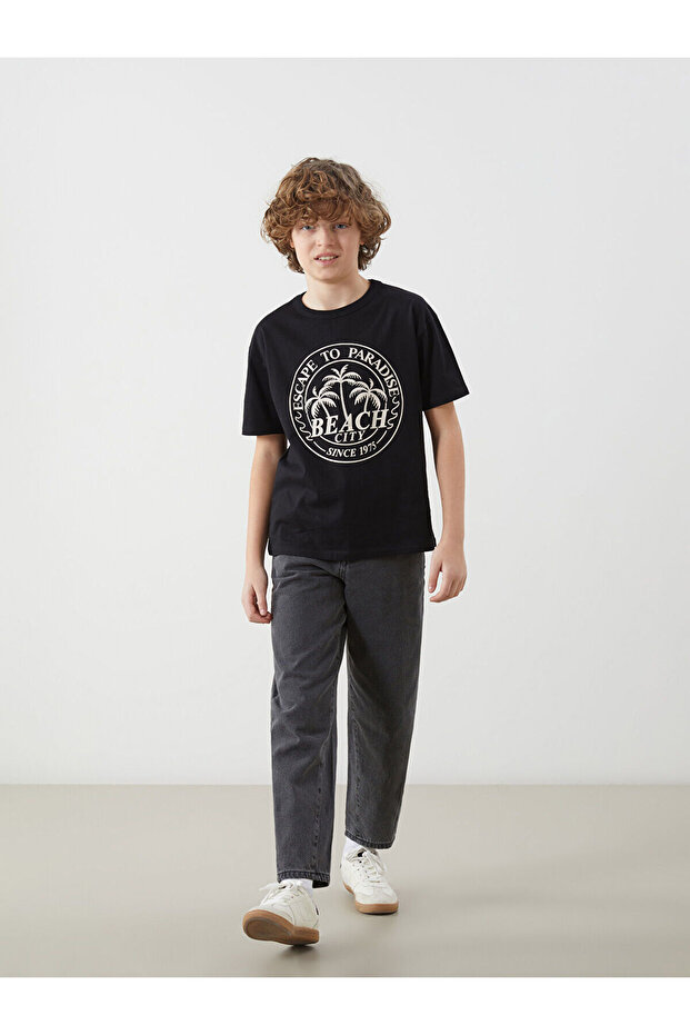 Lcw Boy's Jeans Trousers with Adjustable Elastic Waist