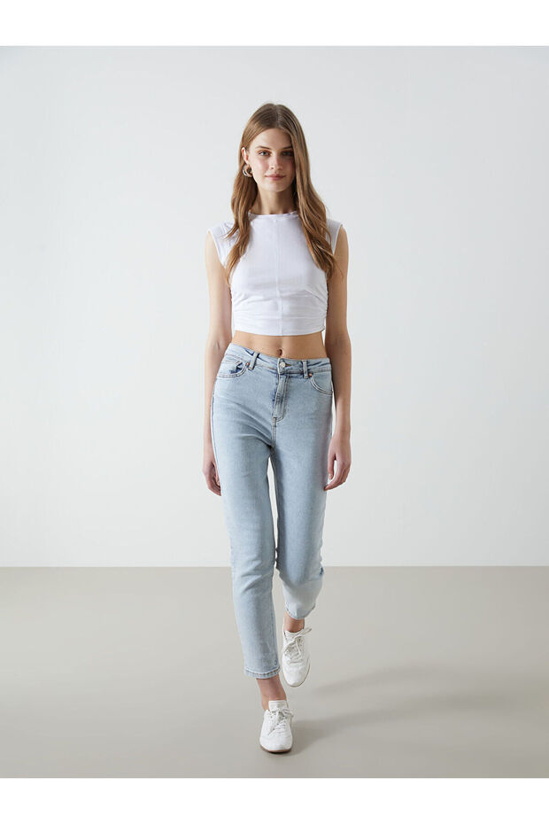 High Waist Slim Mom Women's Jeans - S53096Z8