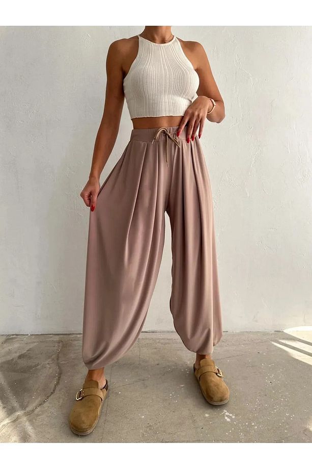 MODAL KUMAŞ ŞALVAR PANTOLON - 1