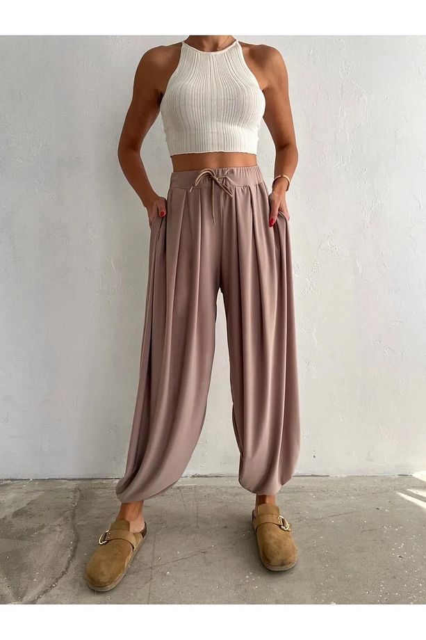 MODAL KUMAŞ ŞALVAR PANTOLON - 3