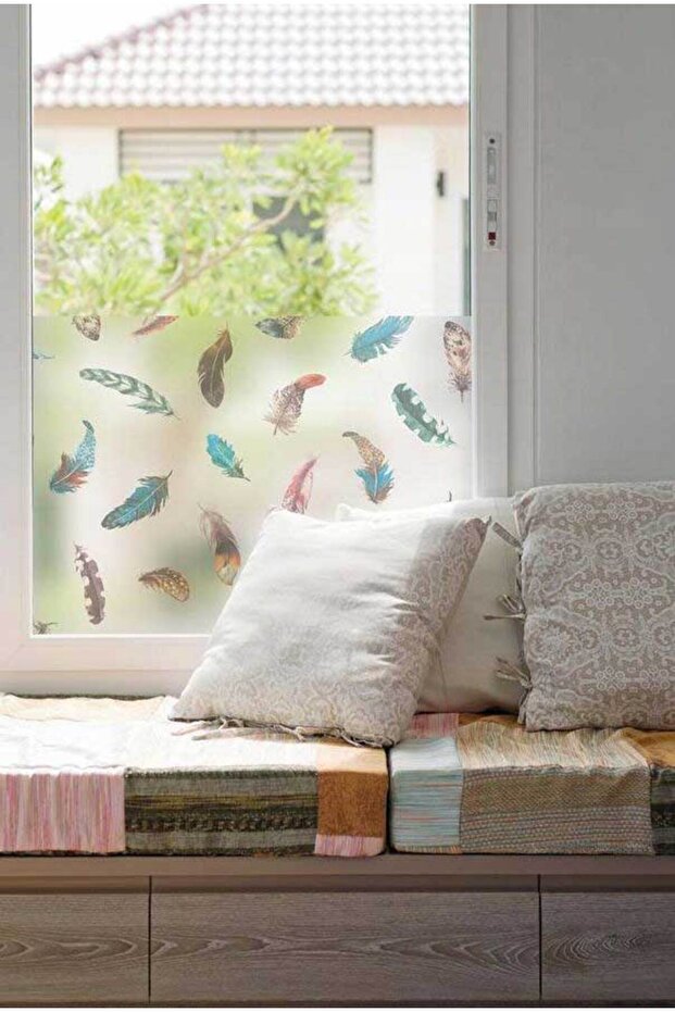 189-0038 Statik Premium Kuştüyü Desen Cam Folyo ( 45 Cm X 1 Mt ) - 3