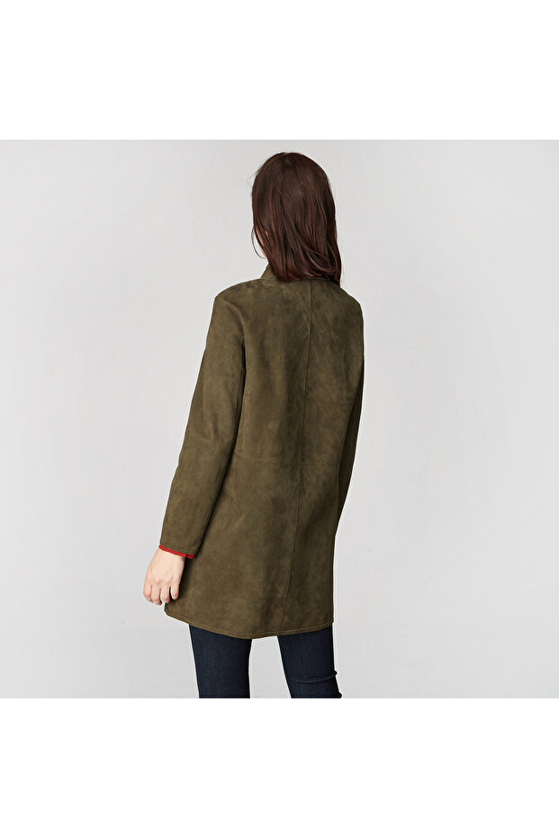 Simonetta Kadın Çift Taraflı Deri Pardösü - 4