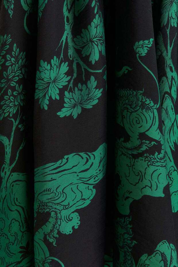 بنطلون منقوش مزين بالكشكشة - 2