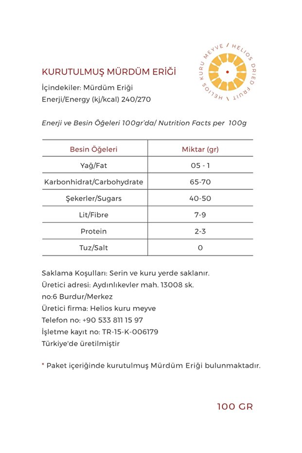 Kuru Mürdüm Eriği - 2